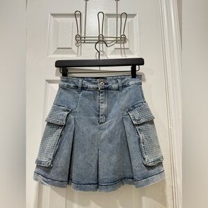 Denim Cargo Skirt- Juniors Size S!!!
